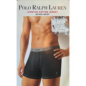 M2-85 POLO RALPH LAUREN Men's Boxer Brief Underwear Cotton Jersey Stretch Small